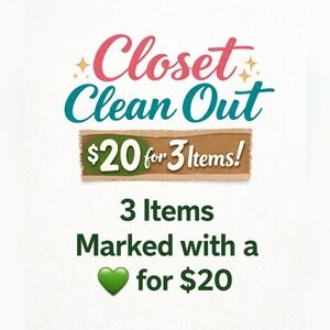 💚Closest Clean Out 3 Items With 💚 Is 3 For $20💚